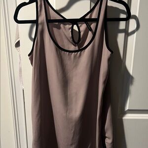 B Jewel Mauve Tank Top with Black Trim